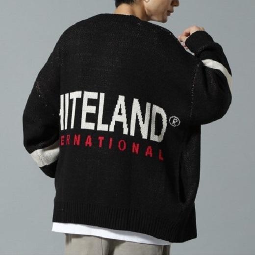 WHITELAND ホワイトランド 23AW WEB＆DEPOT限定 SCHOOL LOGO CARDIGAN スクールロゴニットカーディガン Free ブラック LHP サンプル品 |  | 02