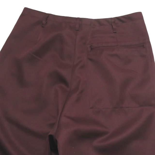 新品 bukht ブフト 19AW NO SEAM PANTS HIGH DENSITY POLYESTER TWILL ノーシーム ワイドテーパードパンツ BV-35801 2(M) Burgundy ☆g2096 |  | 06
