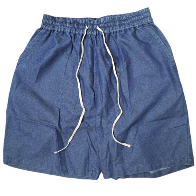 WHITELAND ホワイトランド WEB＆DEPOT限定 OWL/DENIM SHORTS デニムイージーショーツ インディゴブルー ショートパンツ LHP サンプル品 | 