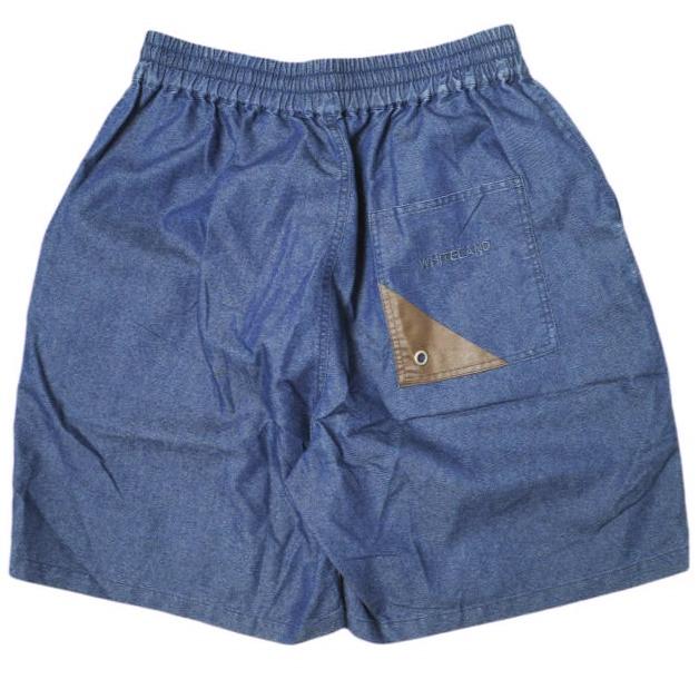 WHITELAND ホワイトランド WEB＆DEPOT限定 OWL/DENIM SHORTS デニムイージーショーツ インディゴブルー ショートパンツ LHP サンプル品 |  | 01