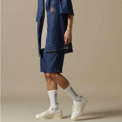 WHITELAND ホワイトランド WEB＆DEPOT限定 OWL/DENIM SHORTS デニムイージーショーツ インディゴブルー ショートパンツ LHP サンプル品 |  | 02