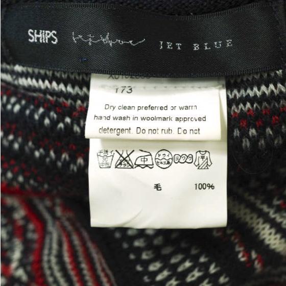 SHIPS JET BLUE シップスジェットブルー ジャガードウールスヌード 128-35-0003 NAVY/RED マフラー g21021 |  | 05