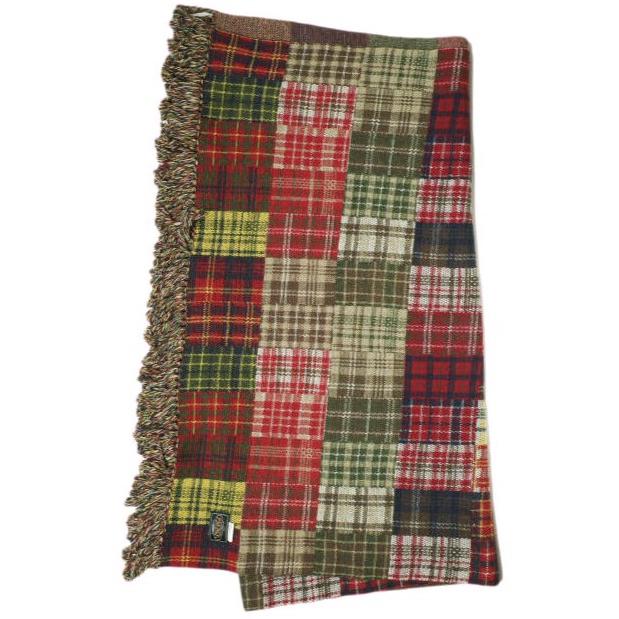 PALACE x BEAMS PLUS パレス ビームスプラス 24AW 別注 BLANKET チェックパッチワーク 大判ブランケット 38-65-0066-156 RED/BEIGE【新古品】【中古】【PALACE × BEAMS PLUS】 新品 PALACE x BEAMS PLUS パレス ビームスプラス 24AW 別注 BLANKET