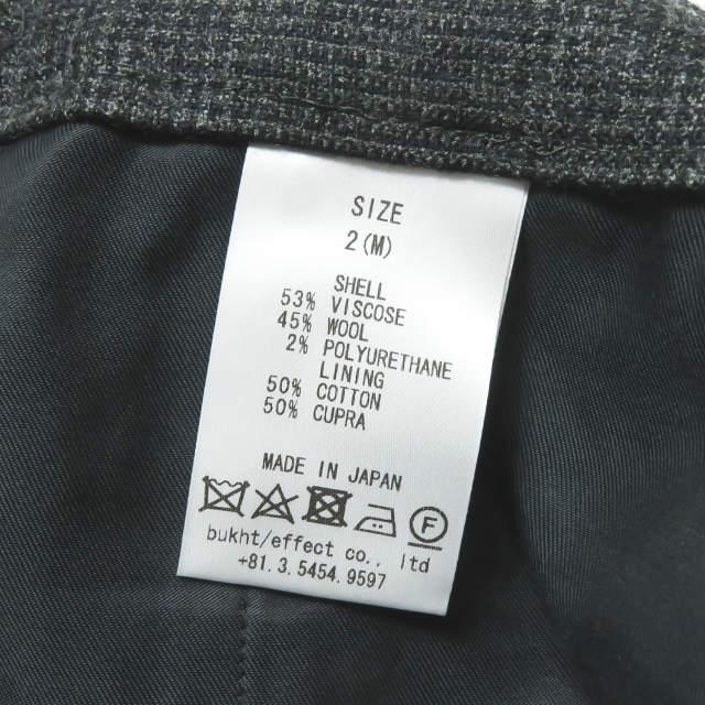 新品 bukht ブフト 18AW EASY TROUSERS グレンチェックイージートラウザーズ BV-95811 2(M) チャコールグレー パンツ スラックス ☆☆g2104 |  | 07