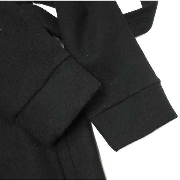 ATON エイトン 18AW AIR DOUBLE MELTON PATCH POCKET ROBE エアーダブルメルトンパッチポケットローブコート SCAGYW0910 02(M) BLACK ATON エイトン 18AW AIR DOUBLE MELTON PATCH POCKET ROBE エアー