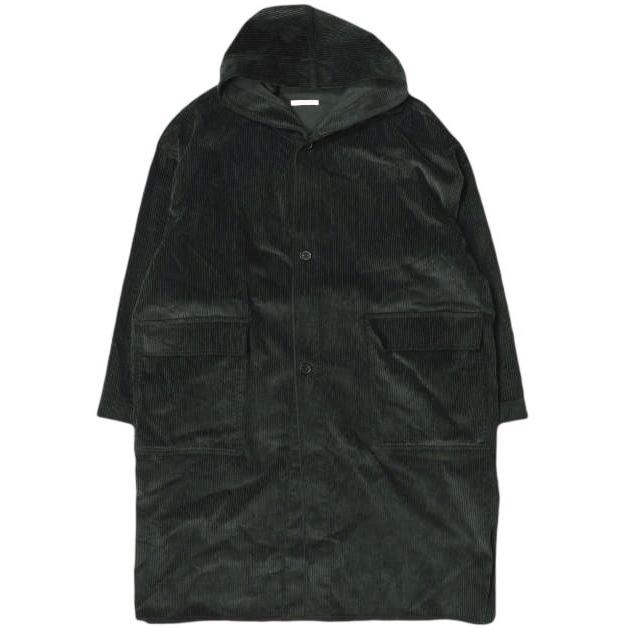 s.k. manor hill エスケーマノアヒル 18AW アメリカ製 HOODED CANOPY COAT - CORDUROY コーデュロイフーデッドコート L BLACK g21071 | 