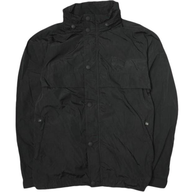 BURBERRY バーバリー WINDBREAKER HARROGATE WITH HIDDEN HOOD EKDロゴパッチ ナイロンジャケット 8067470 L BLACK アウター g21097 | 