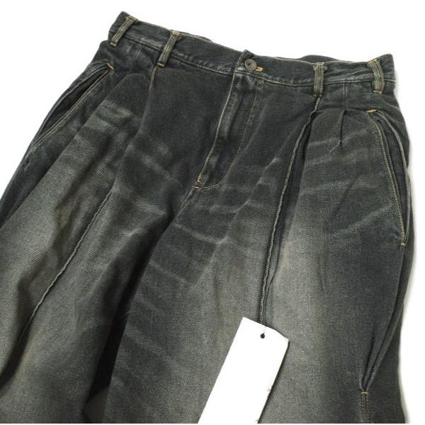 新品 KHOKI コッキ 25SS 日本製 Pleat-design denim pants プリーツ