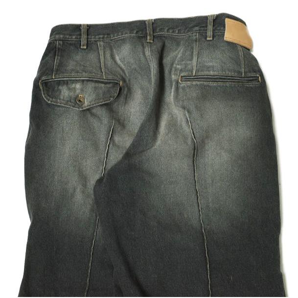 新品 KHOKI コッキ 25SS 日本製 Pleat-design denim pants プリーツ