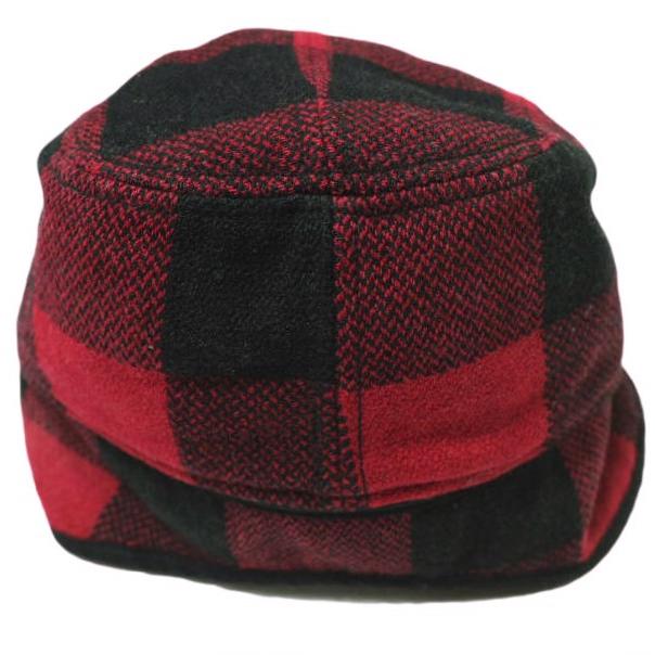 新品 RRL ダブルアールエル EAR FLAP HUNTING CAP バッファローチェック イヤーフラップハンティングキャップ S RED Double RL パイロット |  | 01