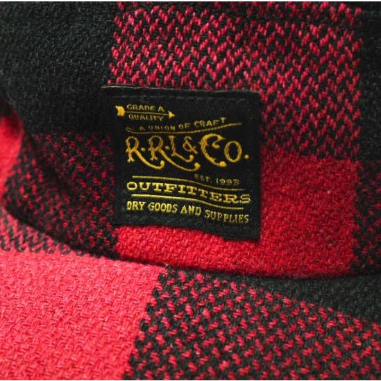 新品 RRL ダブルアールエル EAR FLAP HUNTING CAP バッファローチェック イヤーフラップハンティングキャップ S RED Double RL パイロット |  | 02