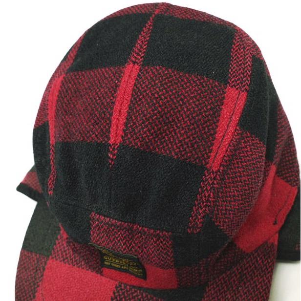 新品 RRL ダブルアールエル EAR FLAP HUNTING CAP バッファローチェック イヤーフラップハンティングキャップ S RED Double RL パイロット |  | 03
