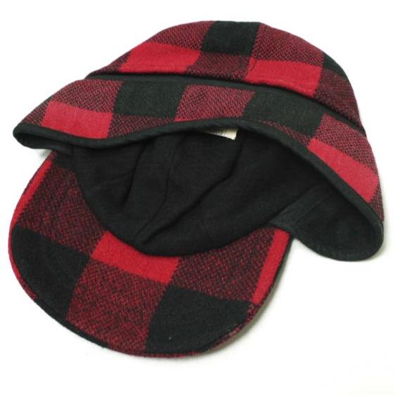 新品 RRL ダブルアールエル EAR FLAP HUNTING CAP バッファローチェック イヤーフラップハンティングキャップ S RED Double RL パイロット |  | 06