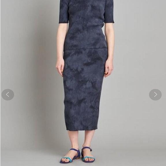 Steven Alan スティーブンアラン TIE DYE RIB LONG SKIRT タイダイ柄リブロングスカート 8224-199-0316 Free NAVY タイト ボトムス g21195 |  | 02