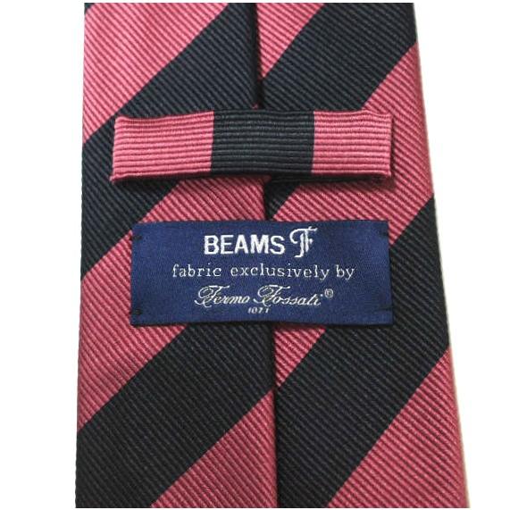 BEAMS F ビームスエフ 日本製 レジメンタルストライプ シルクネクタイ