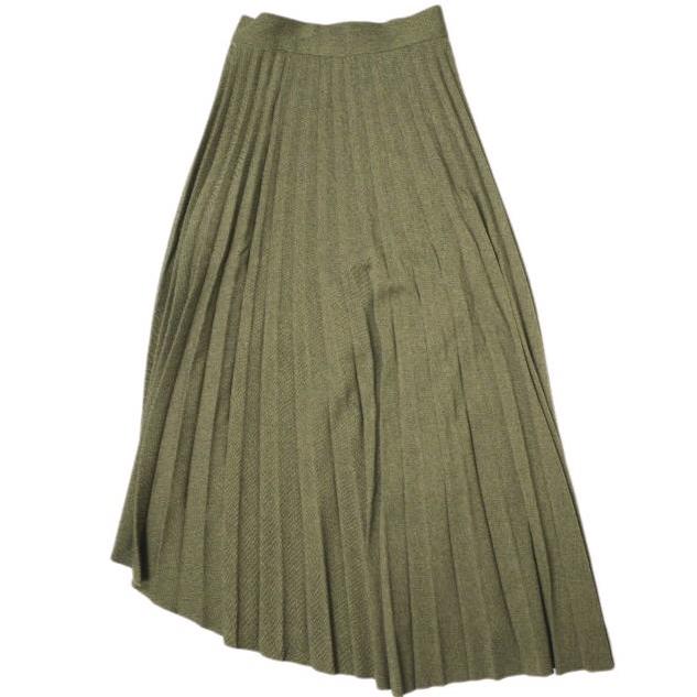 LEINWANDE ラインヴァンド PLEATS WRAPPED SKIRT プリーツラップスカート 0219030701 Free MIX ロング ボトムス【新古品】【中古】【LEINWANDE】 新品 LEINWANDE ラインヴァンド PLEATS WRAPPED SKIRT プリーツラップ
