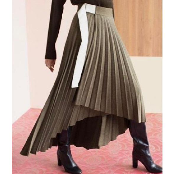 新品 LEINWANDE ラインヴァンド PLEATS WRAPPED SKIRT プリーツラップ 
