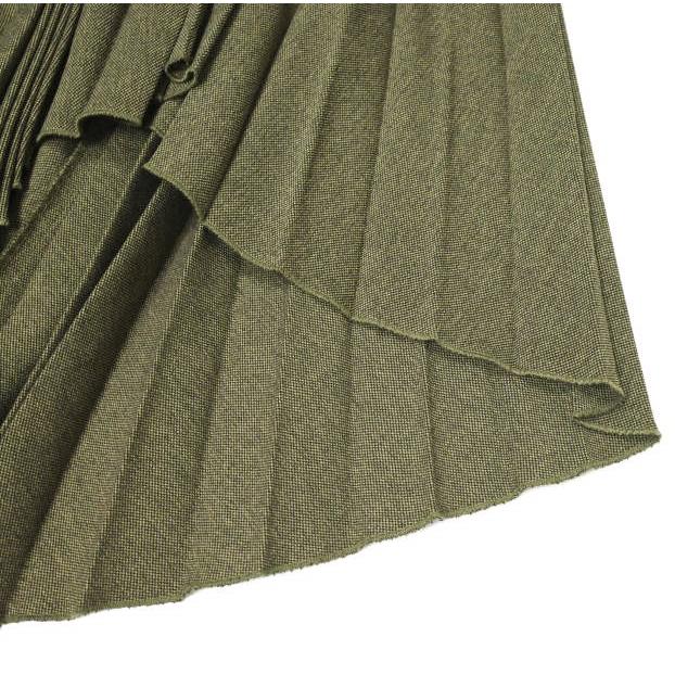 新品 LEINWANDE ラインヴァンド PLEATS WRAPPED SKIRT プリーツラップ
