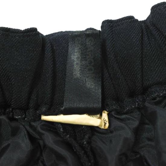 コムデギャルソン ポリエステルジャージー サルエルパンツ 2005年 ブラック コムデギャルソンCOMME des GARCONS ウールサージサルエルパンツ 紺S