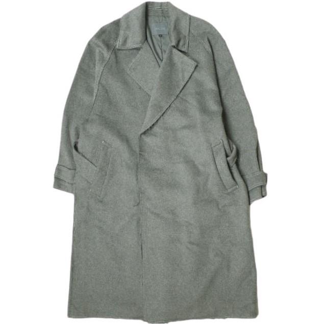 GEN_DAI ゲンダイ 23AW LONG COAT ベルテッド ウールオーバーコート 1 グレー カットオフ チェスター アウター g21321 | 