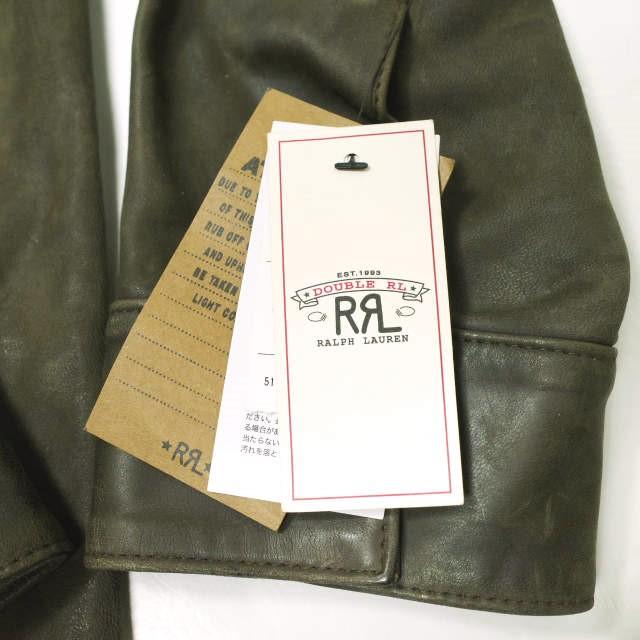 新品 RRL ダブルアールエル 25SS Hand-Distressed Leather Overshirt