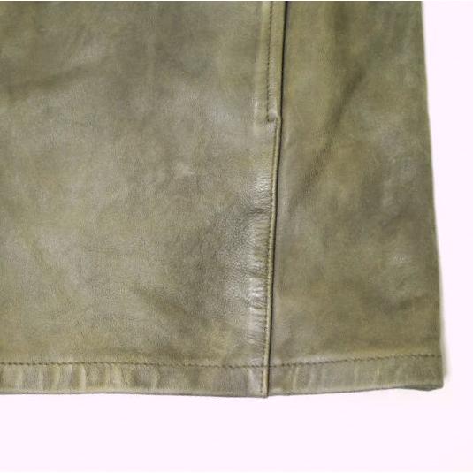 新品 RRL ダブルアールエル 25SS Hand-Distressed Leather Overshirt ハンドディストレストレザーオーバーシャツ M Double RL ジャケット |  | 06