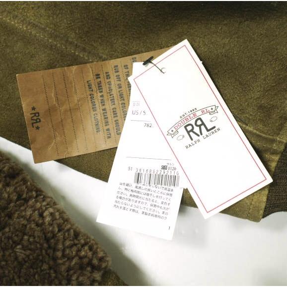 新品 RRL ダブルアールエル 25SS シアリングパネルド ラフアウトスエードジャケット S Brown Double RL グリズリー 熊ジャン 定価506,000円 |  | 03