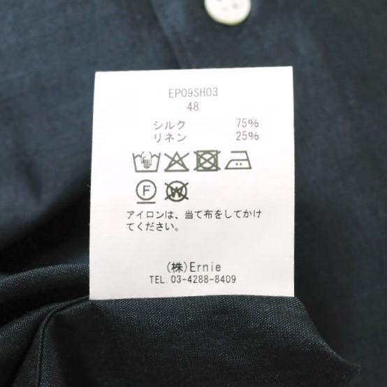 新品 Ernie Palo アーニーパロ 25SS 日本製 Silk Linen Shirt シルクリネンシャツ EP09SH03 48 NAVY 長袖 定価44,000円 トップス g21357 |  | 07