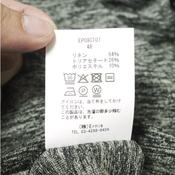 新品 Ernie Palo アーニーパロ 25SS Melange L/S T-shirt メランジロングスリーブTシャツ EP09CT07 48 BLACK 長袖 定価46,200円 リンガー |  | 07