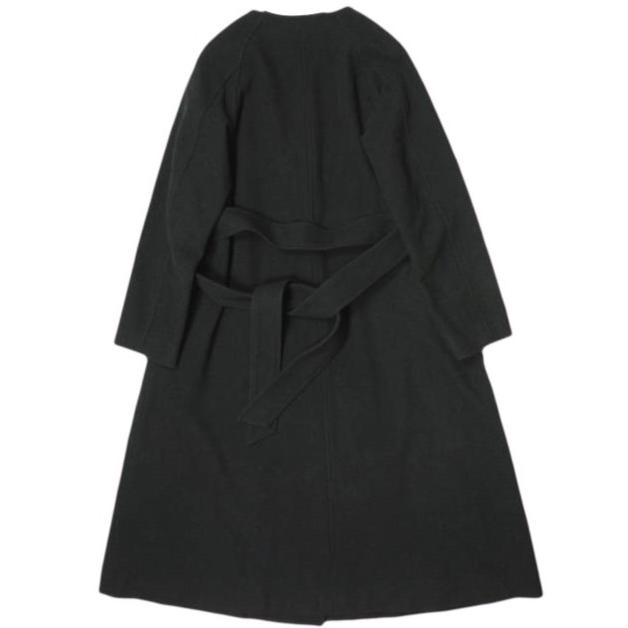 H BEAUTY＆YOUTH エイチ ビューティーアンドユース 日本製 ウールメルトン ベルテッドノーカラーコート 1625-299-4169 M ブラック g21388 |  | 01