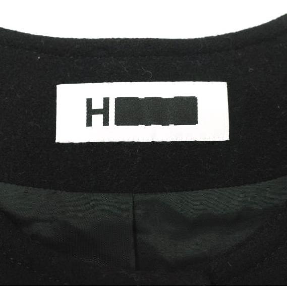 H BEAUTY＆YOUTH エイチ ビューティーアンドユース 日本製 ウールメルトン ベルテッドノーカラーコート 1625-299-4169 M ブラック g21388 |  | 02