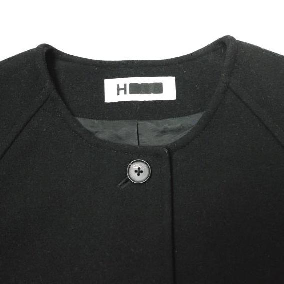 H BEAUTY＆YOUTH エイチ ビューティーアンドユース 日本製 ウールメルトン ベルテッドノーカラーコート 1625-299-4169 M ブラック g21388 |  | 03