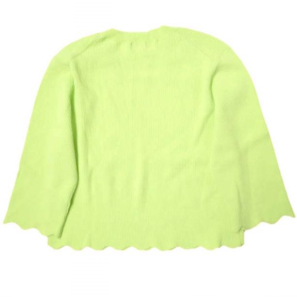 H BEAUTY＆YOUTH エイチ ビューティーアンドユース スカラップショートニットプルオーバー 1618-199-0968 Free LIME セーター クルーネック |  | 01