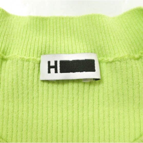 H BEAUTY＆YOUTH エイチ ビューティーアンドユース スカラップショートニットプルオーバー 1618-199-0968 Free LIME セーター クルーネック |  | 03