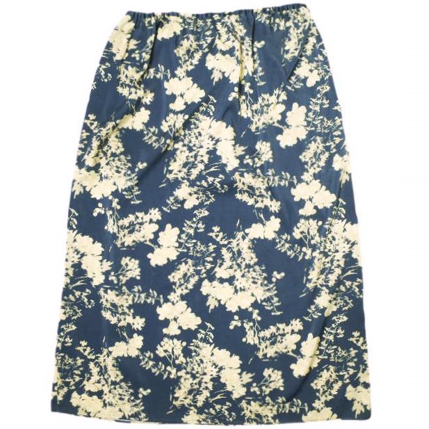 6 ROKU BEAUTY＆YOUTH ロク ビューティーアンドユース SATIN FLOWER PRINT SKIRT サテンフラワープリントスカート 8624-242-0109 38 NAVY |  | 01