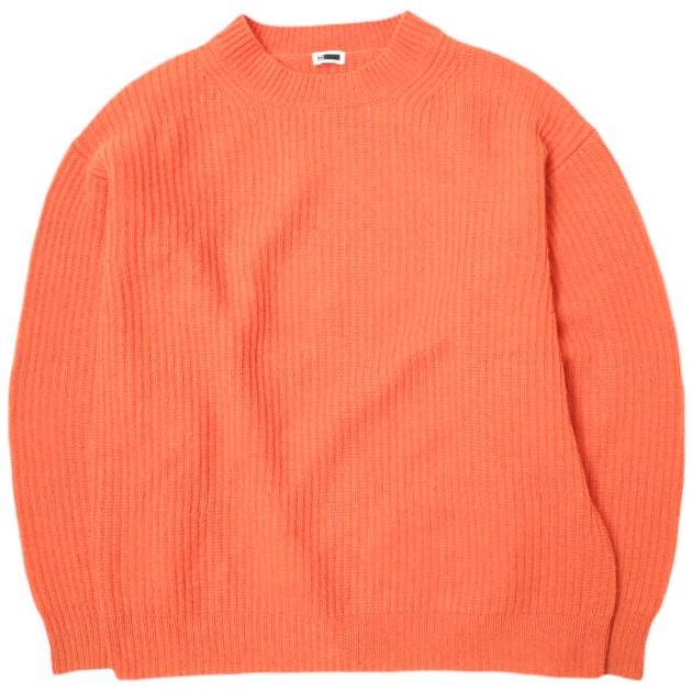 H BEAUTY＆YOUTH エイチ WOOL CASHMERE CREW NECK KNIT ウールカシミヤクルーネックニット 1613-199-3597 Free オレンジ セーター g21413 | 
