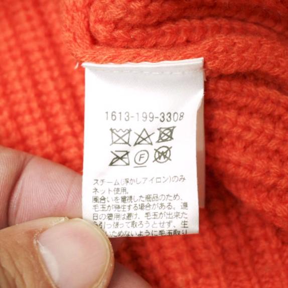 H BEAUTY＆YOUTH エイチ WOOL CASHMERE CREW NECK KNIT ウールカシミヤクルーネックニット 1613-199-3597 Free オレンジ セーター g21413 |  | 06