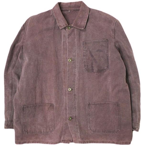 フレンチヴィンテージ 月桂樹ボタン オーバーダイコットンキャンバス