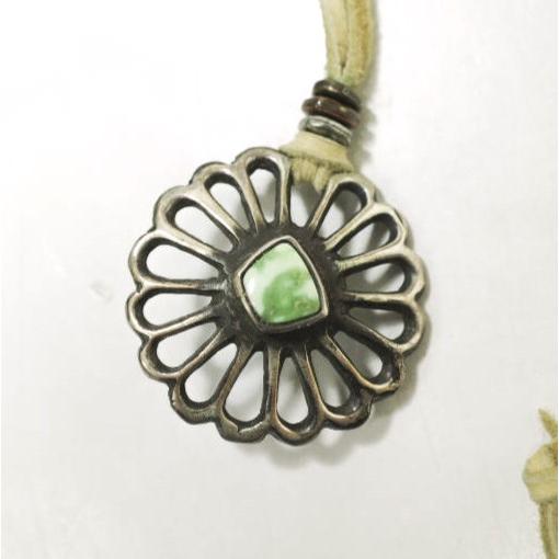 Sam Yah SY刻印 Carico Lake Turquoise シルバーネックレス SILVER インディアンジュエリー 革紐 ターコイズ EQUALIZE ペンダント g21435 |  | 02