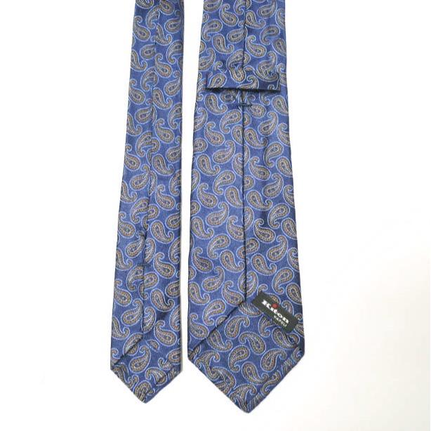 KITON キートン イタリア製 ペイズリーシルクネクタイ NAVY g21468 |  | 04
