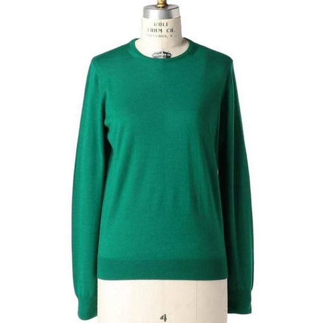 Drawer ドゥロワー 18G カシミヤ シルク リブ クルーネック ニット Drawer / ドゥロワー | 18G カシミヤシルクリブクルーネックニット | F