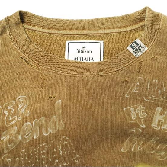 22AW ミハラヤスヒロ ビンテージ加工スウェット ドッキング MAISON MIHARA YASUHIRO メゾン ミハラヤスヒロ 22AW Distressed