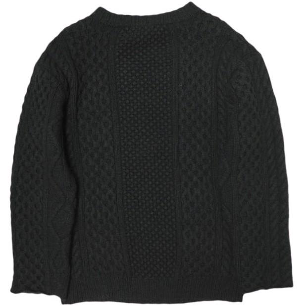 UNUSED x BEAUTY＆YOUTH アンユーズド 別注 fisherman sweater ウールフィッシャーマンニット US1075 0 ブラック セーター ケーブル g21524 |  | 01