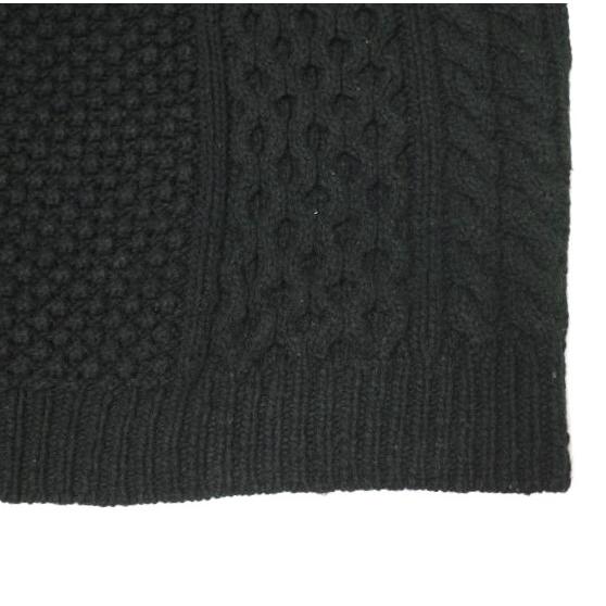 UNUSED x BEAUTY＆YOUTH アンユーズド 別注 fisherman sweater ウールフィッシャーマンニット US1075 0 ブラック セーター ケーブル g21524 |  | 04