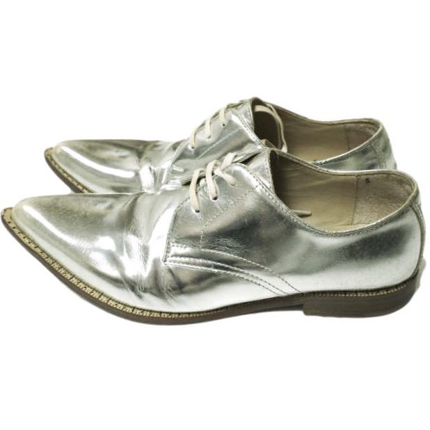 JUNYA WATANABE COMME des GARCONS ジュンヤワタナベ コムデギャルソン ポインテッドトゥレザーシューズ GF-K102 S(24cm) シルバー 革靴 |  | 01