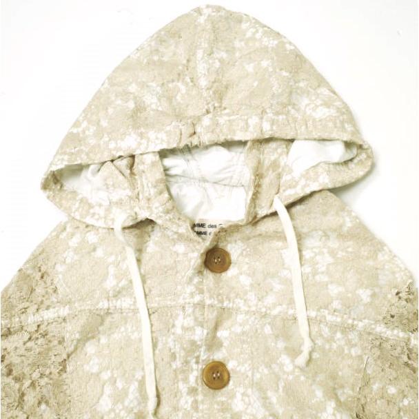 COMME des GARCONS COMME des GARCONS コムデギャルソン コムコム 日本製 12SS レースポンチョジャケット RI-C002 S BEIGE フーデッド |  | 03