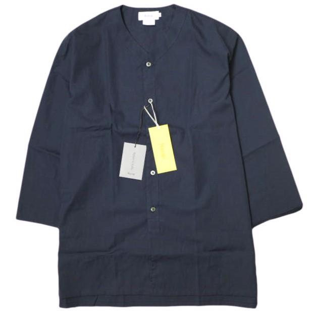 新品 Riprap リップラップ 25SS B.P.D SHIRTS (100/2 GIZA POPLIN) ギザポプリン ベースボールシャツ RRS1902 XL NAVY パジャマ ダボ | 