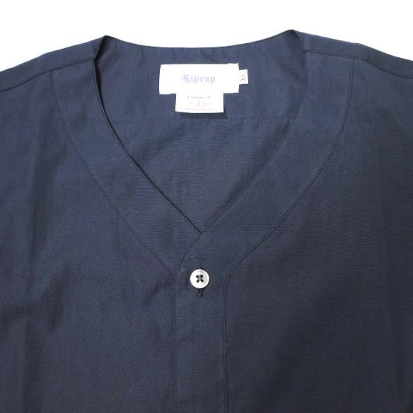新品 Riprap リップラップ 25SS B.P.D SHIRTS (100/2 GIZA POPLIN) ギザポプリン ベースボールシャツ RRS1902 XL NAVY パジャマ ダボ |  | 05