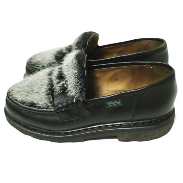 【美品】 パラブーツ PARABOOTS ブラック ローファー 24.5cm相当 Paraboot Paraboot【パラブーツ】ローファー ORSAY LAPIN NOIR