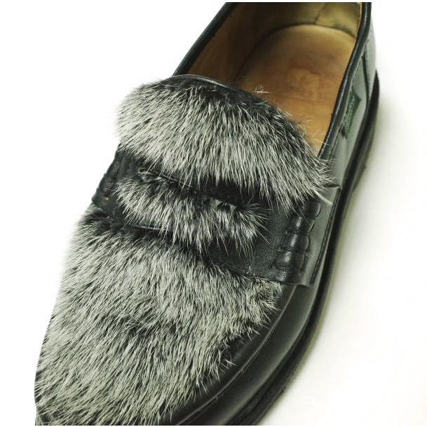 PARABOOT パラブーツ REIMS MARCHE MINK FUR ランス ミンクファー 102985 UK5(23.5-24cm) NOIR ブラック VISON リスレザー ローファー |  | 05